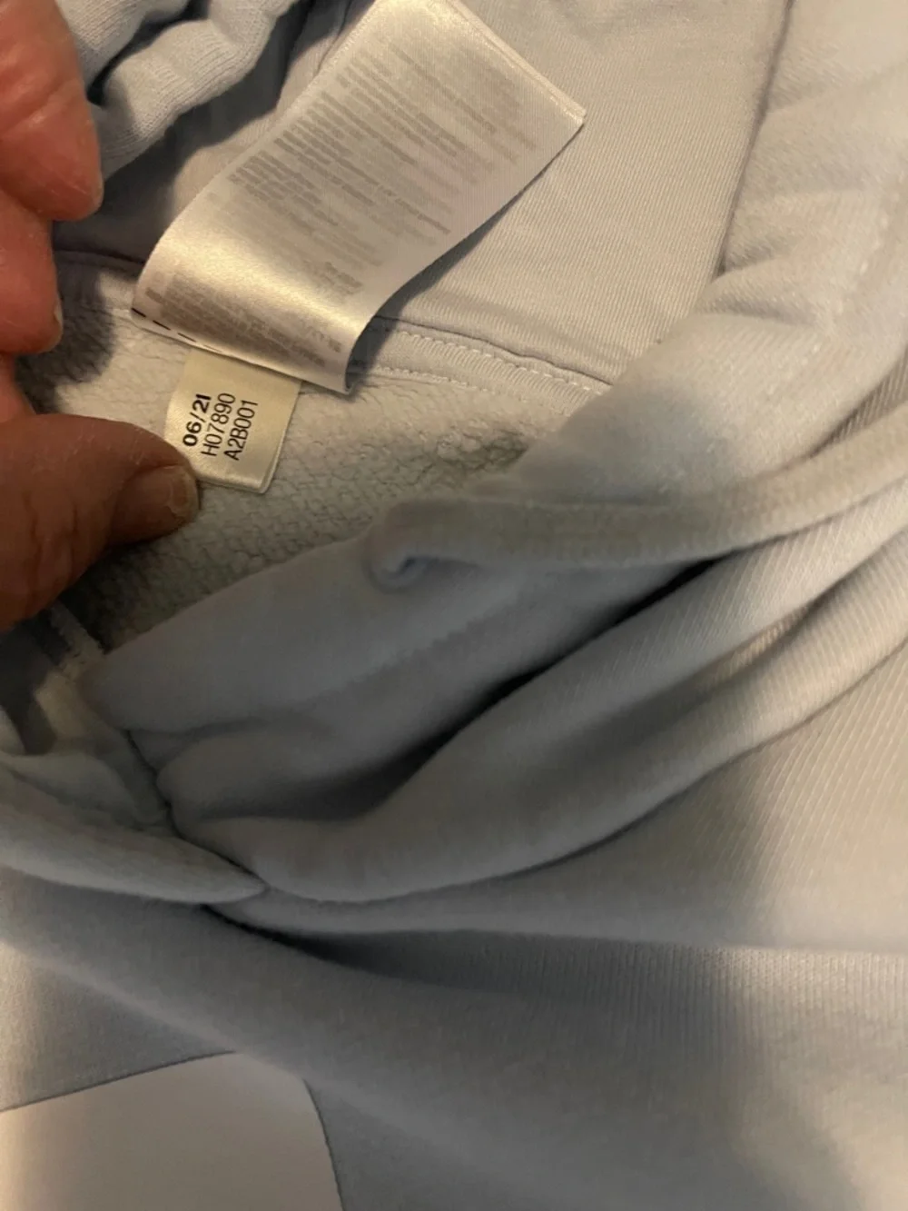 adidas Pale Gray Pullover Hoodie with White Logo - Picture 3 of 13